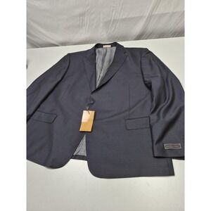 Galante Suit Jacket Mens 56R Blue Wool Lanificio Di Biella Italy NWT FLAW